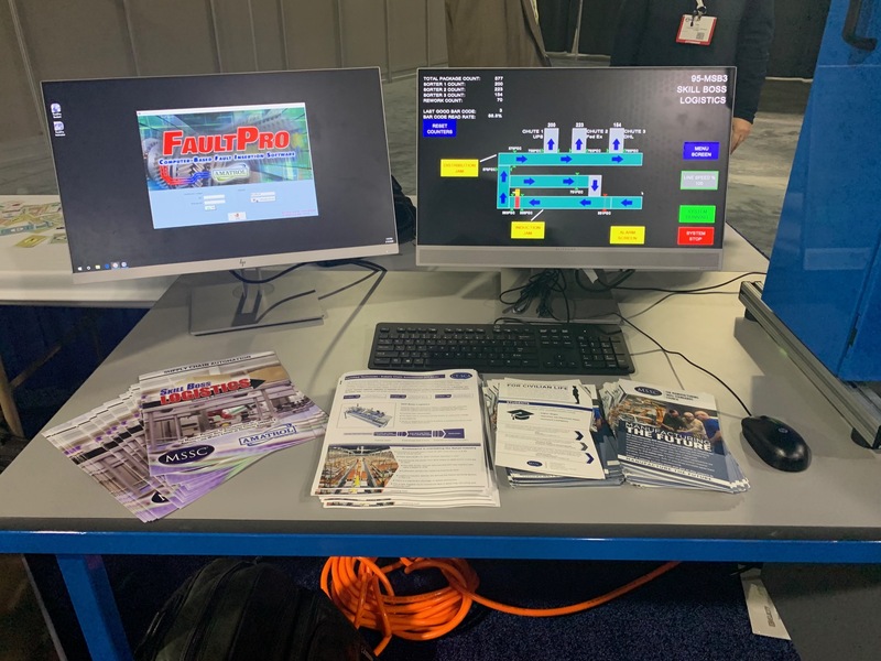 Amatrol’s Skill Boss Logistics Training and Certification Device for MSSC Certified Technician-Supply Chain Automation was on display at MODEX 2020.
